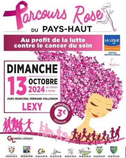 Affiche de l'événement Octobre Rose 2024 à Lexy.